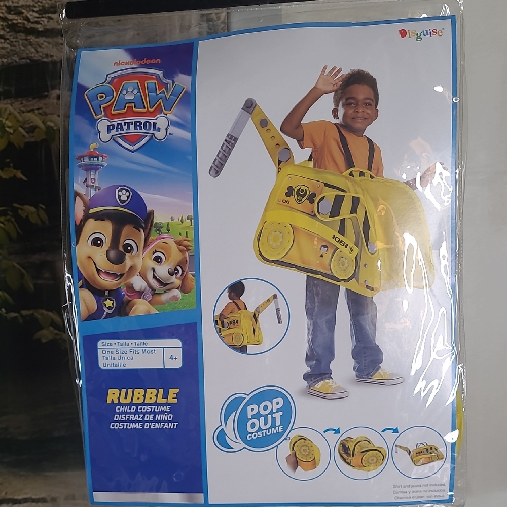 Brand new! Paw Patrol Rubble Yellow Excavator Kids Halloween Costume